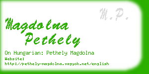 magdolna pethely business card